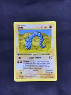 Pokemon Cards: Base Set 1st Edition Common: Onix 56/102 - Image 1