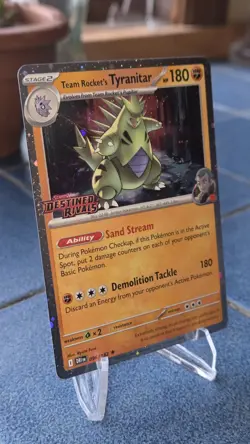 Pokemon Team Rocket's Tyranitar Stamped Prerelease Promo Card 096/182 - Nm - Image 2