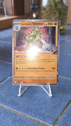 Pokemon Team Rocket's Tyranitar Stamped Prerelease Promo Card 096/182 - Nm - Image 4