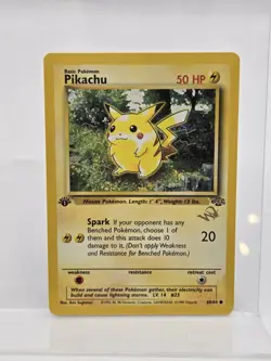 Pokemon Pikachu Jungle 1st Edition Card 60/64 Wizards W Gold Stamp - Image 1