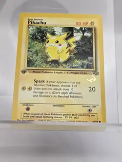 Pokemon Pikachu Jungle 1st Edition Card 60/64 Wizards W Gold Stamp - Image 2