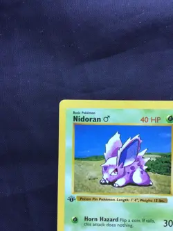 Pokemon Cards: Base Set 1st Edition Common: Nidoran M 55/102 - Image 2