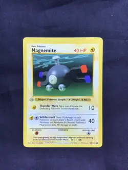 Pokemon Cards: Base Set 1st Edition Common: Magnemite 53/102 - Image 1