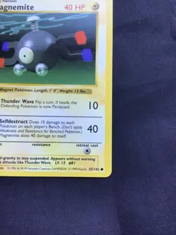 Pokemon Cards: Base Set 1st Edition Common: Magnemite 53/102 - Image 4