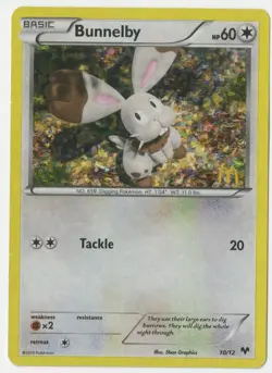Pokemon - Bunnelby (McDonald's Collection 2014 holo promo card - 10/12) - Image 1