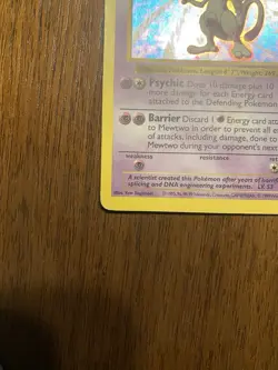 1999 Pokemon TCG Mewtwo Holo Shadowless Rare Card 10/102 - Image 2