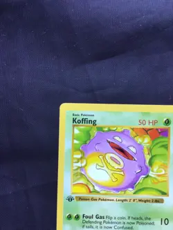 Pokemon Cards: Base Set 1st Edition Common: Koffing 51/102 - Image 2