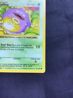 Pokemon Cards: Base Set 1st Edition Common: Koffing 51/102 - Image 4