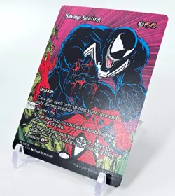 MTG • SAVAGE BEATING 0026 Borderless Mythic • Marvel Spider-Man Magic M/NM - Image 2