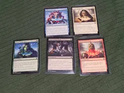 MTG Enchantment x5 Omen of Sun,Omen of the Sea,Omen of the Forge,Omen of the Dea - Image 1