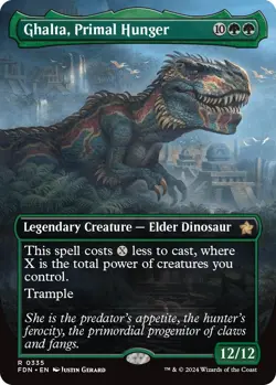 Ghalta, Primal Hunger (Borderless) [Foundations] Foil Near Mint - Image 2