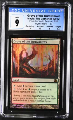GROVE OF THE BURNWILLOWS From the Vault: Realms Foil CGC 9 Q++ MTG [Nostalgium] - Image 1