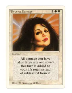 Reverse Damage - Magic the Gathering MTG - Revised - White Rare LP - Image 1