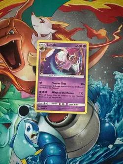 Lunala - 61/145 - Pokemon Guardians Rising - Cracked Ice Holo - Image 1