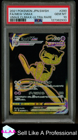 FA/MEW VMAX POKEMON JPN.SWSH CLIMAX-ULTRA RARE 2021 #280 PSA 10 - Image 1