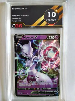 Carte pokemon Francais Mewtwo V (PGO 030) Pokemon GO CGG 10 26680075 - Image 1