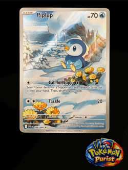Pokemon TCG Piplup 98/94 FULL ART Illustration Rare Phantasmal Flames- Trio Set - Image 1