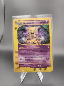 2002 Pokemon-Alakazam #1/165 Expedition Base Set-Holo Rare HEAVY PLAY - Image 1