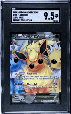 Pokemon Flareon EX FA 2016 RC28/RC32 XY Generations Radiant Collection SGC 9.5 - Image 1