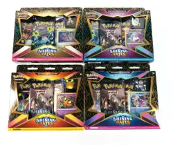 Pokemon TCG Shining Fates Mad Party Pin Collection Box Set of 4 Factory Sealed - Image 1