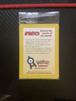 Sealed 2001 Entei Reverse Holo Pokemon Neo Discovery Black Star Movie Promo - Image 1