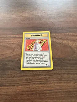 Blaine 100/132 Rare Gym Challenge Non-Holo Trainer Pokemon LP - Image 2