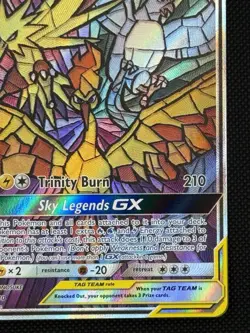 Pokemon Moltres & Zapdos & Articuno GX SM210 Stained Glass Promo - Image 5