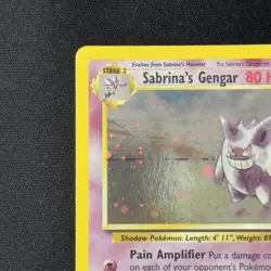 Sabrina’s Gengar 14/132 Holo Rare Gym Hero’s SWIRL Pokemon English 2000 WOTC - Image 5