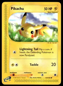 Pokemon TCG Expedition Base Set #124/165 Pikachu NM - Image 1