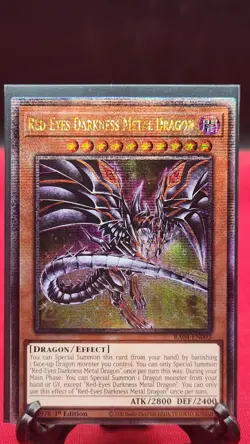Red Eyes Darkness Metal Dragon Quarter Century Rare Ra04-En003 - Image 3