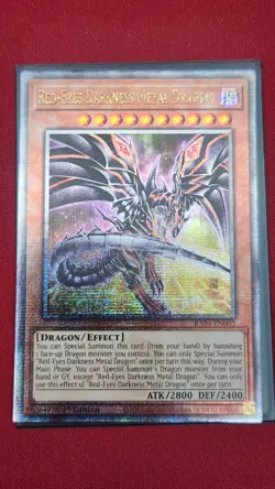 Red Eyes Darkness Metal Dragon Quarter Century Rare Ra04-En003 - Image 4