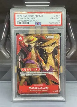 Monkey D Luffy One Piece winner pack vol.1 2022 Psa 10 - Image 1