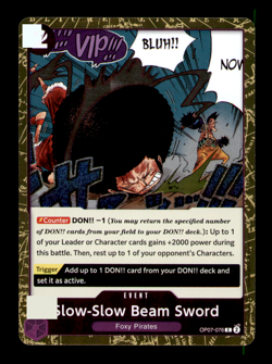 Slow-Slow Beam Sword (Pirate Foil) OP07-076 C Premium Booster -The Best- Vol. 2 - Image 1