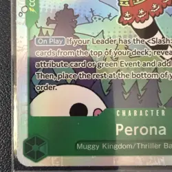 • Perona • OP12-034 SR Legacy Of The Master Holo Foil One Piece TCG NM - Image 4