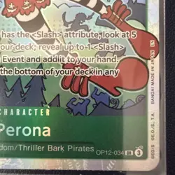 • Perona • OP12-034 SR Legacy Of The Master Holo Foil One Piece TCG NM - Image 5