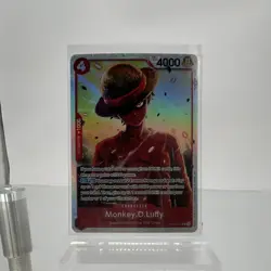 Bandai One Piece TCG OP12-015 Red Super Rare Character Monkey D. Luffy - Image 1