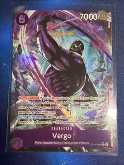 Vergo Alt Art Rare OP14-081 The Azure Sea's Seven One Piece TCG - Image 1