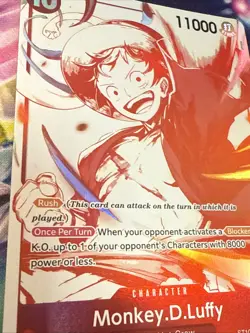 1x Monkey D.Luffy R 3RD ANNIVERSARY TREASURE PROMO ALT ART ST10-006 OPTCG NM - Image 2
