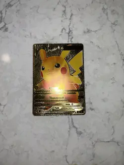 Pikachu V Gold Foil Fan Art Textured Collector Pokemon Card 170/185 HP190 - Image 1