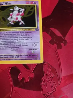 LP Mr. Mime Holo Ultra Rare 6/64 Jungle Pokemon Card - Image 2