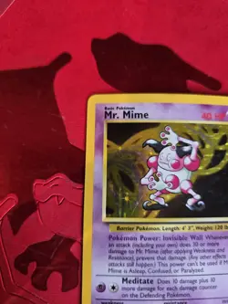 LP Mr. Mime Holo Ultra Rare 6/64 Jungle Pokemon Card - Image 4