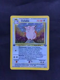 Pokemon Cards: Jungle 1st Edition Rare Holo: Clefable 1/64 - Image 1