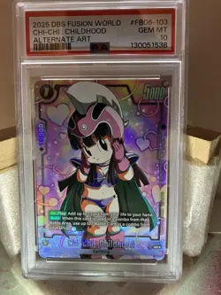 PSA 10 Gem Mint Chi-Chi Childhood Alt Art Dragonball Super Card Game Fb06-103 - Image 2