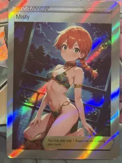 Pokemon Misty Anime Waifu Custom DIY Trainer Art Pokemon card - Image 2