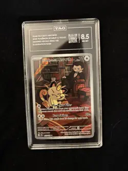 Pokemon TCG Team Rockets Meowth Card 203/182 Destined Rivals TAG 8.5 - Image 1