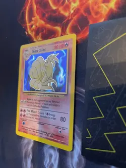Pokemon Card🖤Black Flame Error🔥Misprint Ninetales Base Set 12/102 Holo 087💎LP - Image 4