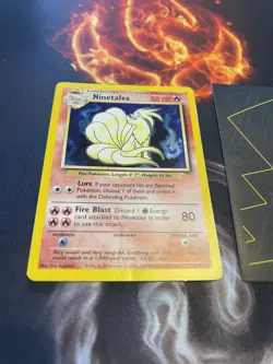 Pokemon Card🖤Black Flame Error🔥Misprint Ninetales Base Set 12/102 Holo 087💎LP - Image 5