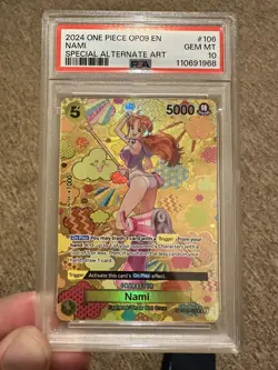 Nami (SP) Emperors in the New World OP09 PSA10 English OP08-106 one piece cards - Image 1