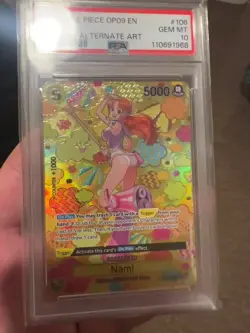 Nami (SP) Emperors in the New World OP09 PSA10 English OP08-106 one piece cards - Image 2