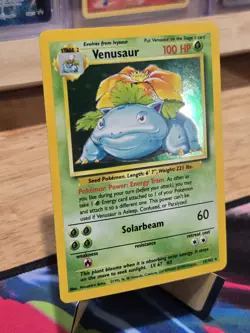 Pokemon TCG Venusaur Base Set Holo Unlimited Rare Card 15/102 Nm/lp - Image 3